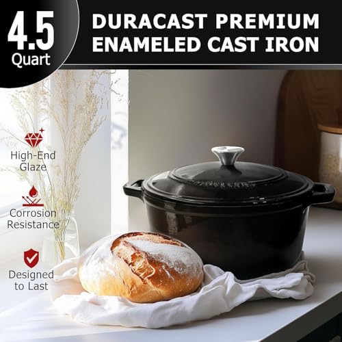 MUELLER HOME 4.5 QT Enameled Cast Iron Dutch Oven