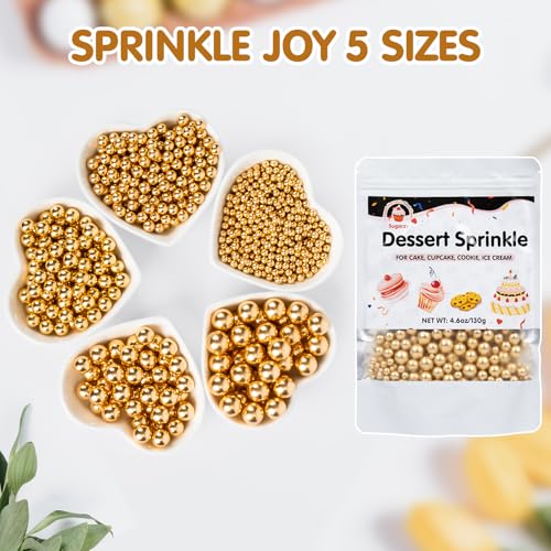 Edible Gold Pearl Sprinkles (4.5 Ounce)