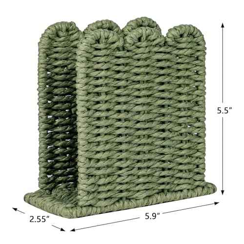 Scalloped Napkin Holder for Table Home Rustic Room Decor