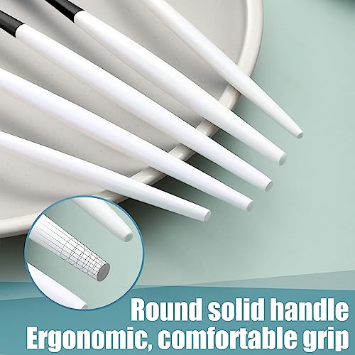 Matte Black White Silverware Set for 6 (30 Count)