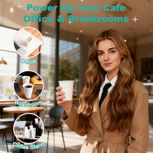 8 oz 300 Pack Disposable Coffee Cups (70 Count)