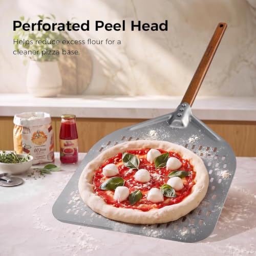 12" x 15" Perforated Aluminum Pizza Peel