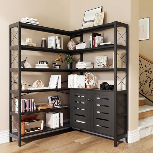 6 Shelf Corner Bookshelf (6 Count)