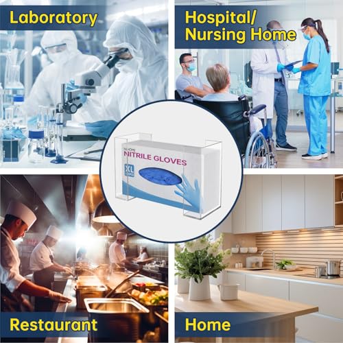 Clear Acrylic Glove Box Holder Tissue Box Dispenser