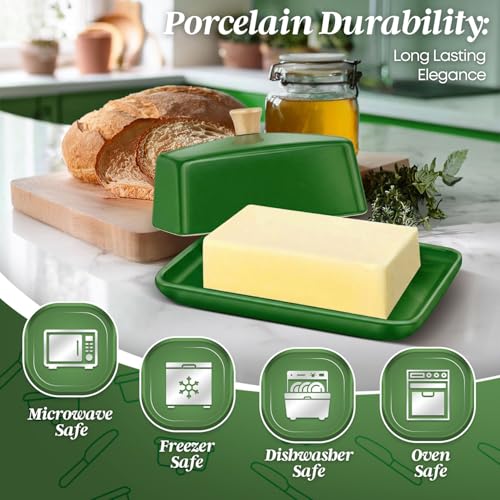 Large Ceramic Butter Dish with Lid