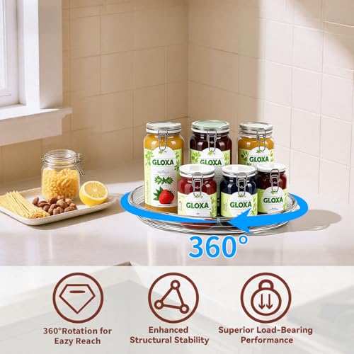 2 Pack Lazy Susan Turntable Organizer for Cabinet (2 Count)