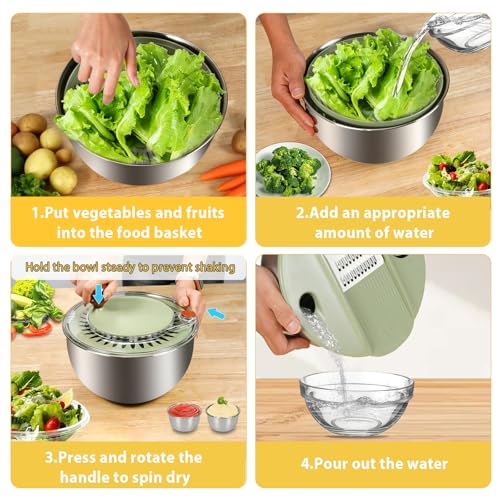 Stainless Steel Salad Spinner Large