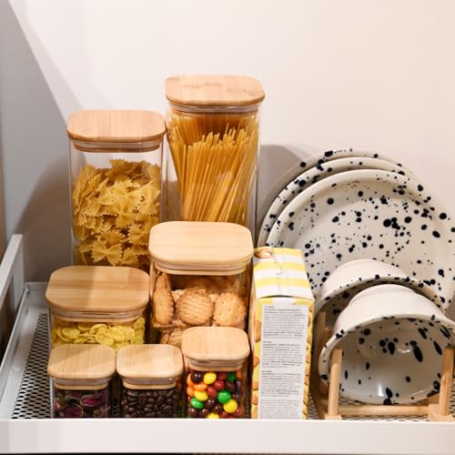 Glass Food Storage Jars Square 8oz (12 Count)