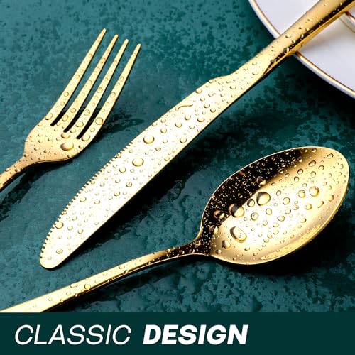 Gold Silverware Set (30 Count)