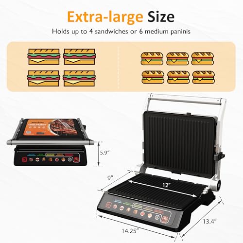 Indoor Grill & Griddle with Preset Menu