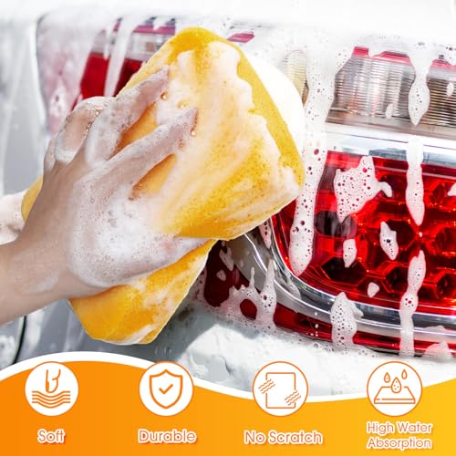 6 Pcs Large Sponges Bulk Car Cleaning Foam Commercial