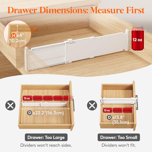 9 Pack 4" High Drawer Dividers (9 Count)