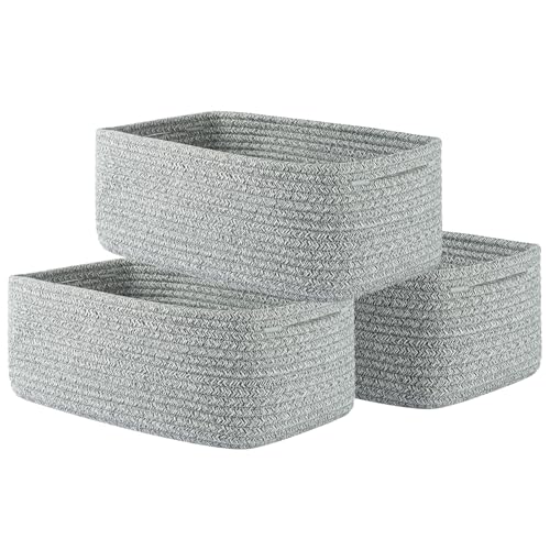 Small Woven Storage Basket for Organizing (3 Count)