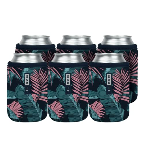 CanSok 6 Pack Sleeve for Beer & Soda Insulated Neoprene Cover