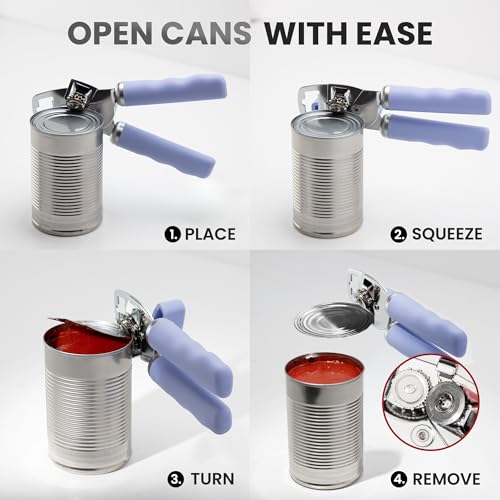 Heavy Duty Stainless Steel Can Opener Manual with Bottle Opener