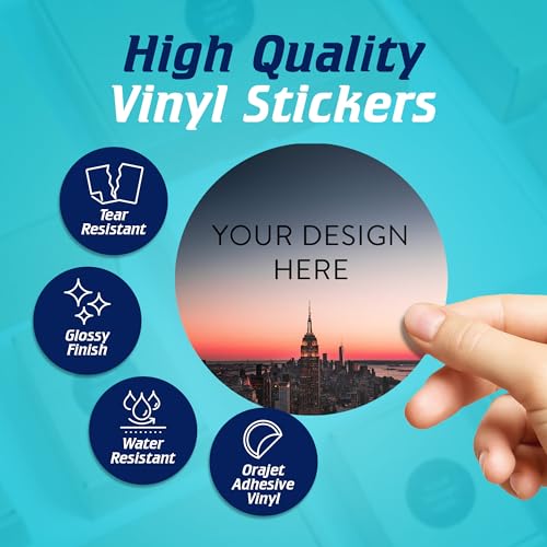 Custom Vinyl Stickers Your Image (100 Count)