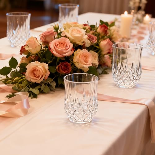 100 Pack Plastic Stemless Wine Glasses (100 Count)