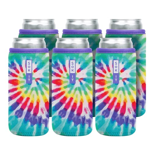 CanSok 6 Pack Sleeve for Beer & Soda Insulated Neoprene Cover
