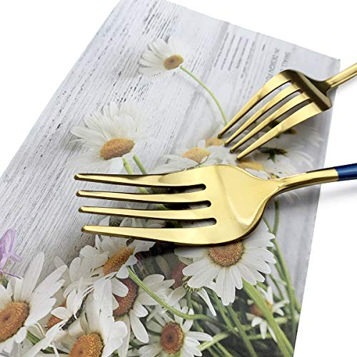 Blue Gold Silverware Set (4 Count)