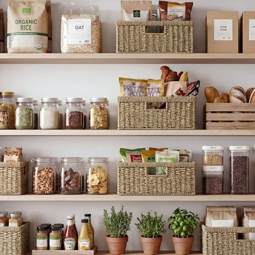 Wicker Storage Baskets for Shelves