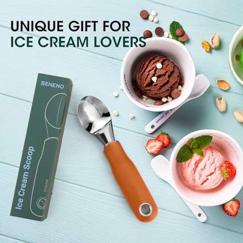 Premium Heavy Duty Ice Cream Scoop with Ergonomic Handle