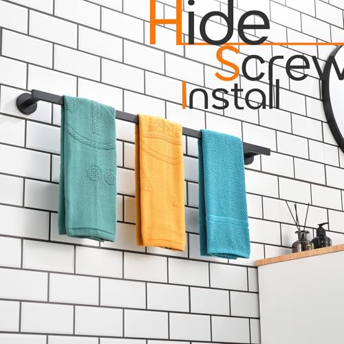 36 Inch Bathroom Towel Bar Bath Towel Rack Kitchen Towel Holder Long Towel Rails Wall Mounted SUS304 Stainless Steel Matte Black AN4001MB