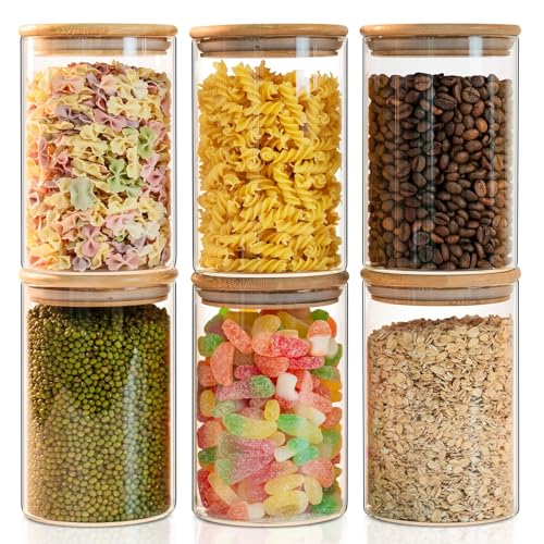 Glass Food Storage Jars 50oz [Set of 6] (6 Count)