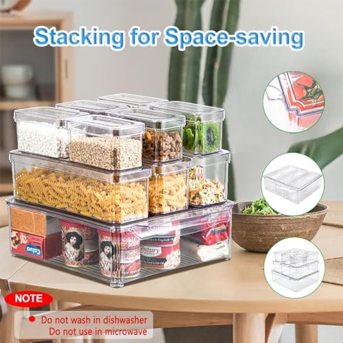 10 Pack Food Storage Organizer Bins (10 Count)