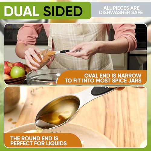 Magnetic Measuring Cups & Spoons Set of 9 with Leveler (9 Count)