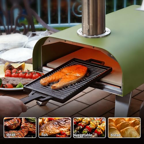 12" Multi Fuel Outdoor Pizza Oven Reach up to 1110℉