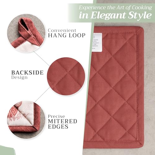 100% Cotton Oven Mitt & Pot Holder Set
