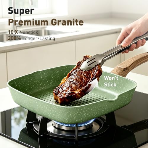 17 Piece Pots and Pans Set Non Stick