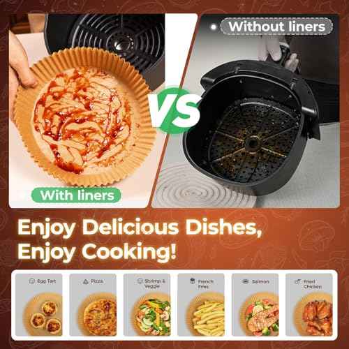 Round Air Fryer Paper Liners Disposable 305Pcs (305 Count)