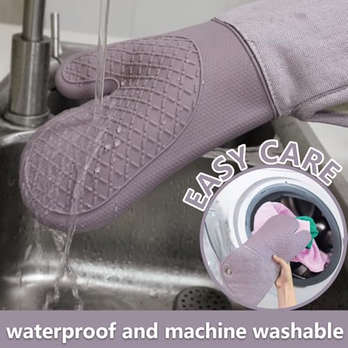 Professional Microwave Silicone Oven Mitts one Pair (3 Count)