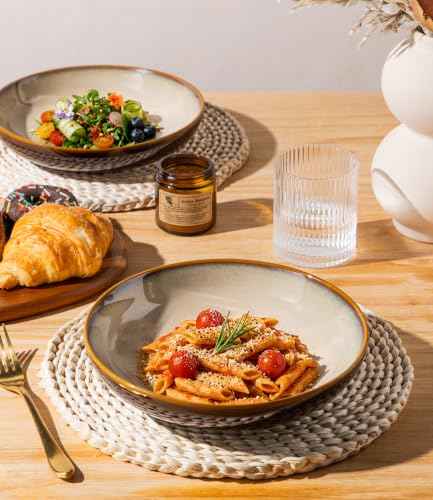 9.0" Ceramic Pasta Bowls Set of 6 (4 Count)