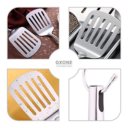 Slotted Turner & Spatula for Cast Iron Skillet Grilling Cooking