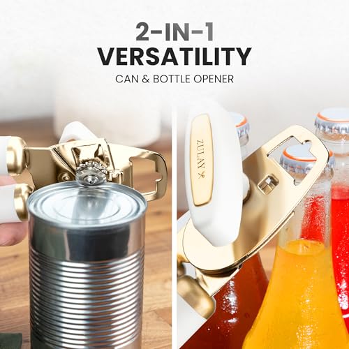 Heavy Duty Stainless Steel Can Opener Manual with Bottle Opener