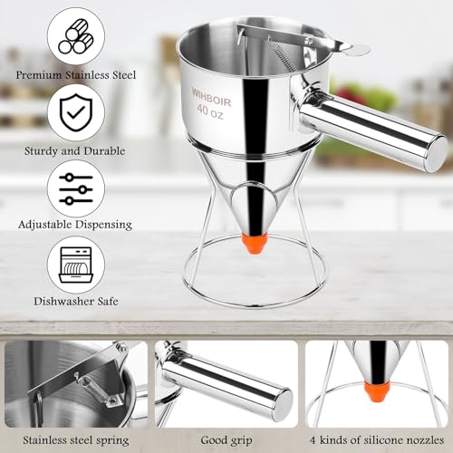 40oz Stainless Steel Pancake Batter Dispenser Multi