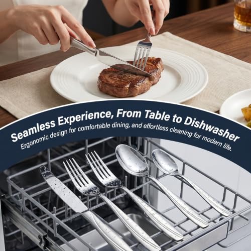 40 Piece Stainless Steel Silverware Set for 8 (40 Count)