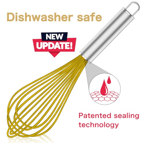 Yellow Silicone Whisk Set of 3 (3 Count)
