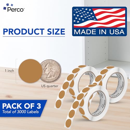 Kraft Brown Perforated Round Circle Dot Sticker 1 (3 Count)