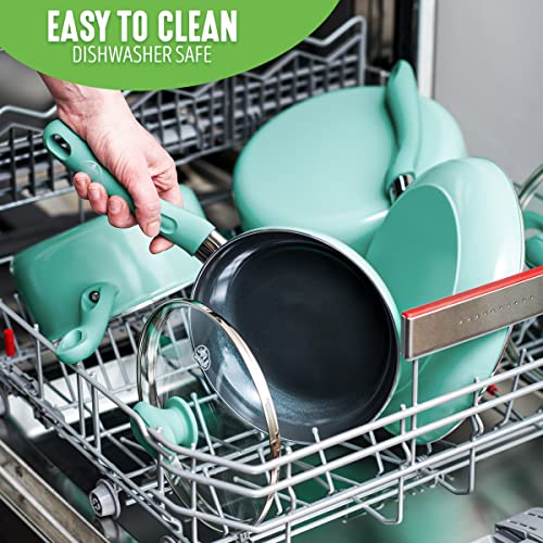 Soft Grip Diamond Healthy Ceramic Nonstick 13 Piece Cookware Pots and Pans Set