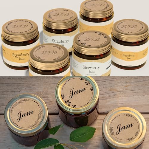 2" Brown Label Stickers for Jars and Lids