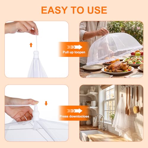 8 Pack 2 Size Mesh Food Covers for Outside