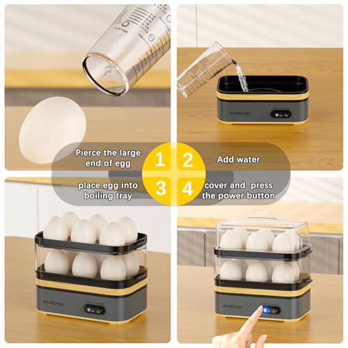 Rapid Egg Cooker Electric 12 Eggs Capacity (12 Count)