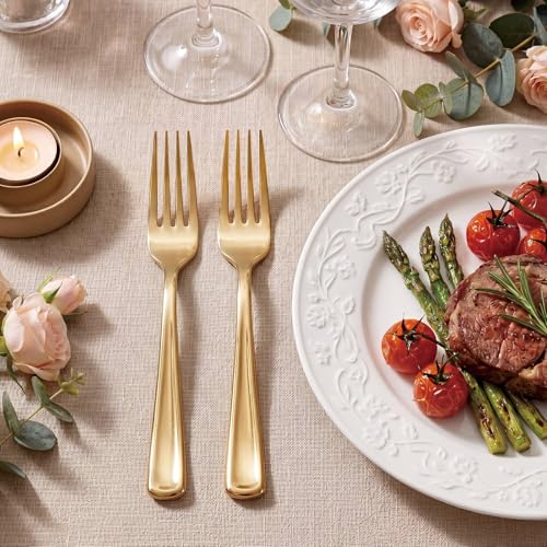 100 Pcs Gold Plastic Forks (100 Count)