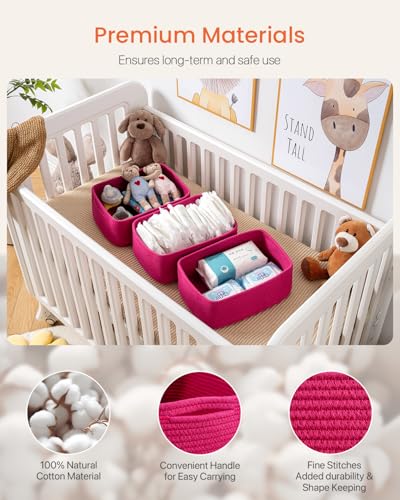 Small Woven Storage Basket for Organizing (3 Count)