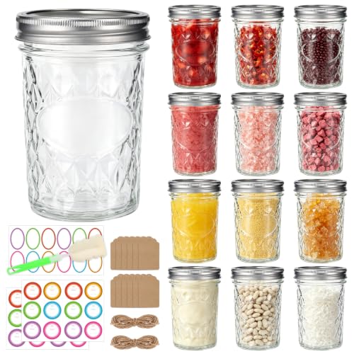 8 oz Glass Mason Jars (12 Count)