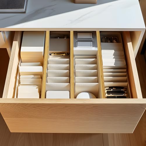 6 Pack Bamboo Drawer Dividers