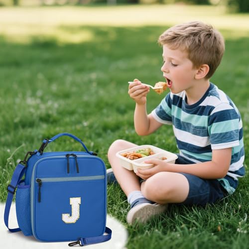 Lunch Box Kids Large Initial Insulated Lunch Bag for Girls
